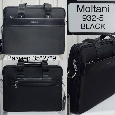 Портфель чоловічий Birds 932-5 черный 35*27*9 Moltani А4