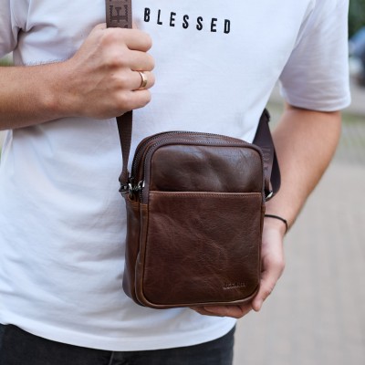 Барсетка Rekarti TD-75741 коричневый 20 х 16 х 6 см