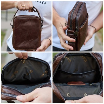 Барсетка Rekarti TD-75741 коричневый 20 х 16 х 6 см