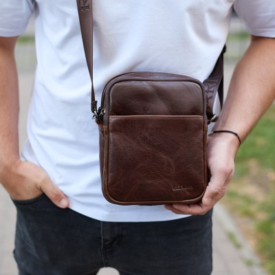 Барсетка Rekarti TD-75741 коричневый 20 х 16 х 6 см