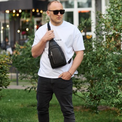 Рюкзак-слінг Rekarti 32545 черный 19 х 31 х 7 см TIDING BAG