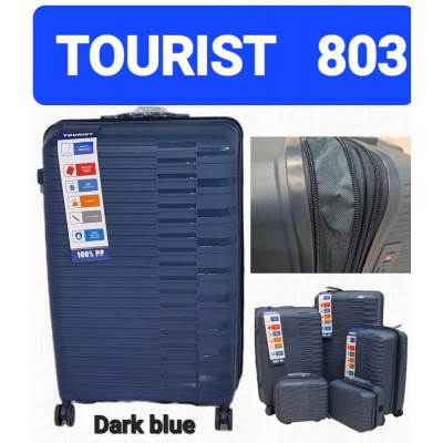 Дорожня валіза Birds 803 темно-синий TOURIST пятёрка: (2 кейса); L, M, S с расширением