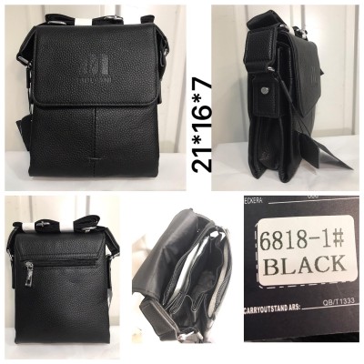 Сумка мужская Birds 6818-1 черный 21*16*7 Moltani