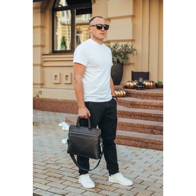 Портфель мужской Rekarti 30987 черный 38 x 28 x 6 см TIDING BAG
