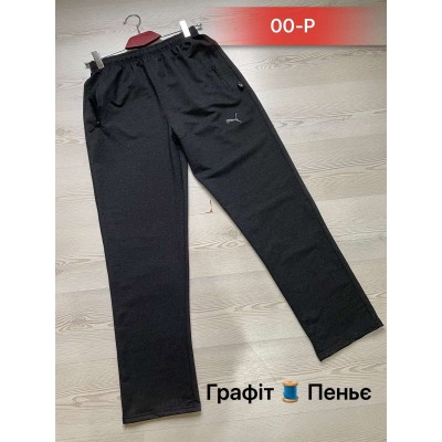 Штани спорт чоловічі Nikolay 00-P графит 46-54