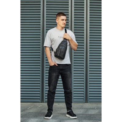 Рюкзак-слинг Rekarti 74521 черный 29 х 18 х 7 см TIDING BAG