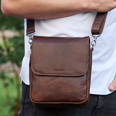 Барсетка Rekarti TD-81020 коричневый 24 х 20 х 6 см TIDING BAG