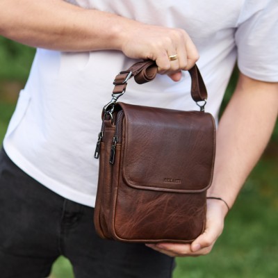 Барсетка Rekarti TD-81020 коричневый 24 х 20 х 6 см TIDING BAG