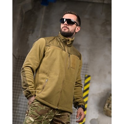 Кофта MAX 151025 (9) з водостійкіми накладками лакє, койот XL