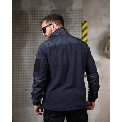 Кофта MAX 151025 (1) з водостійкіми накладками лакє, синій S