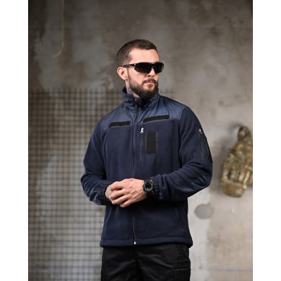 Кофта MAX 151025 (1) з водостійкіми накладками лакє, синій S