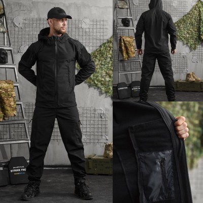 Костюм Камуфляж 011124 (132) Waterproof черный XL