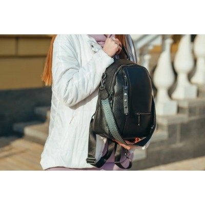 Рюкзак женский Rekarti 73590 черный 33х27х10 см TIDING BAG