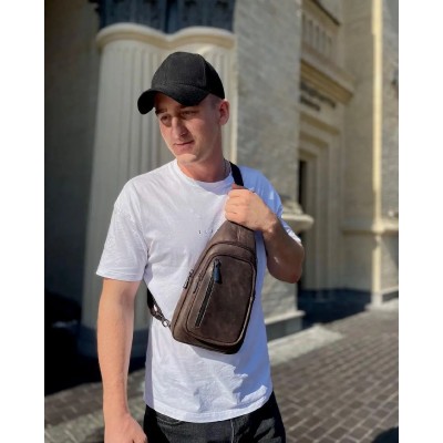 Рюкзак-слинг Rekarti 6349 коричневый 30х17 см