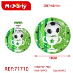 Ball REF-71710 18 см./6шт. (футбол)