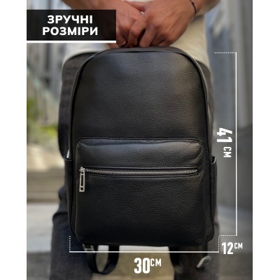 Рюкзак мужской Rekarti 20334 черный 30х41х12 см TIDING BAG