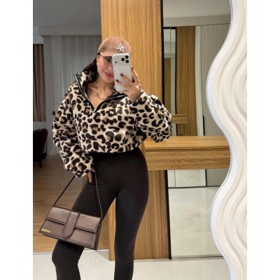 Світшот жіночий Adel 1153 леопардовый 48-52